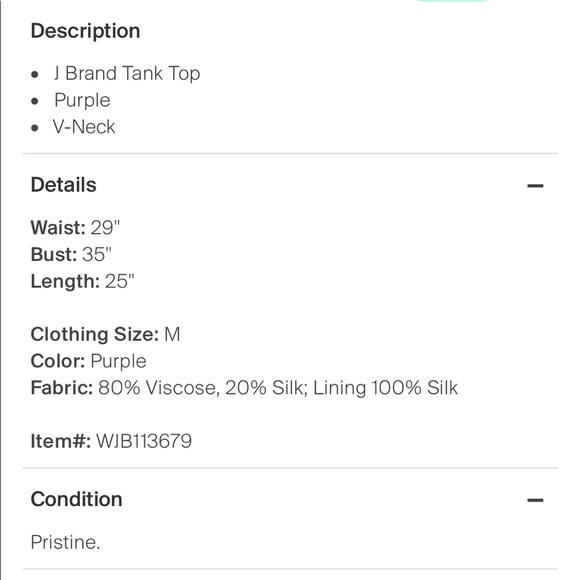 J Brand Purple Spaghetti Strap Tank Top! 💜 - Picture 8 of 8